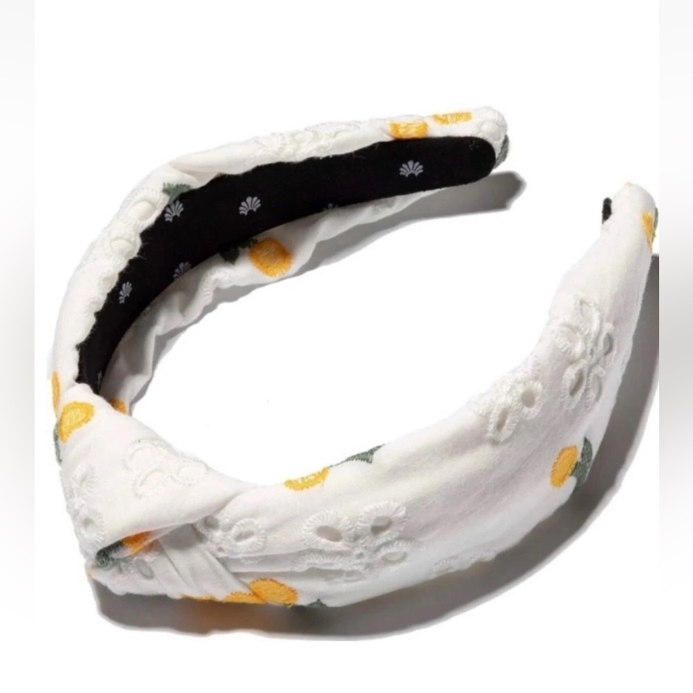 Lele Sadoughi Lemon Eyelet Knot Headband